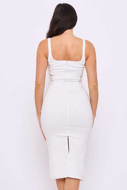 Bodice With Lace Midi Dress