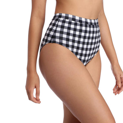 Plaid High Waist Ladies Two-Piece Bikini