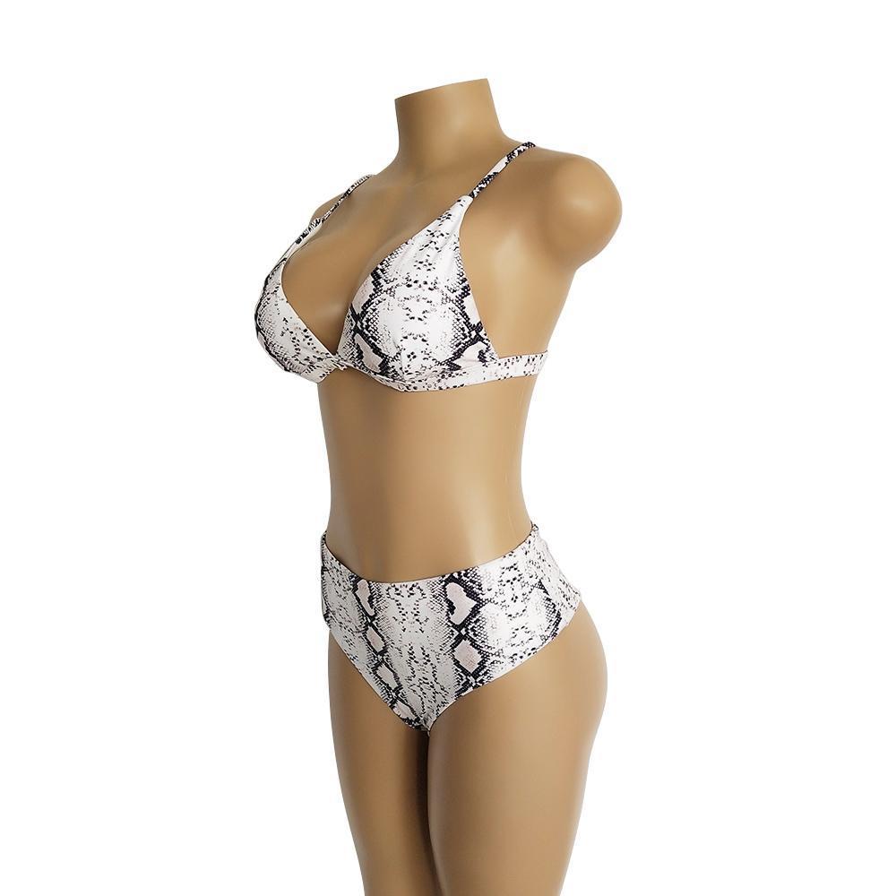 Wild Animal Printed High Waist Ladies Bikini Two-Piece
