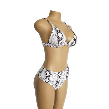 Wild Animal Printed High Waist Ladies Bikini Two-Piece