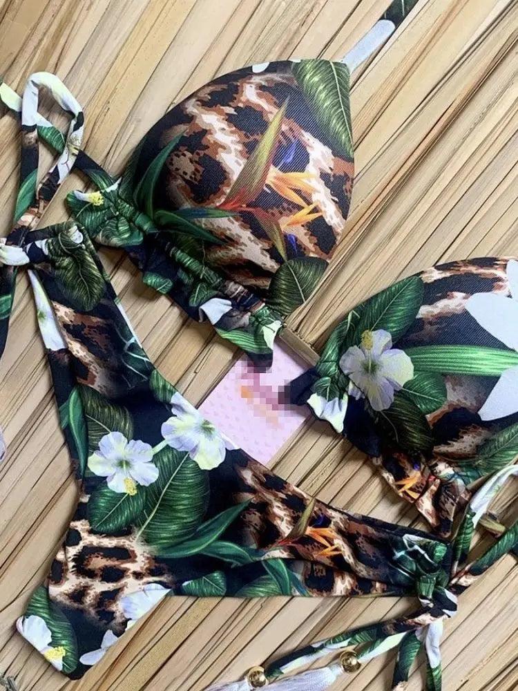 Popular Womens Beachwear Sexy Bikinis Set Hot Sport Swimwear Push-Up Padded Swimsuit  Exquisite Bather Swimwear