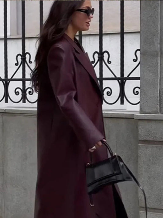 Lesli Leather Coat