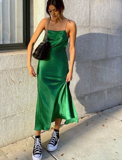 Emma Satin Dress