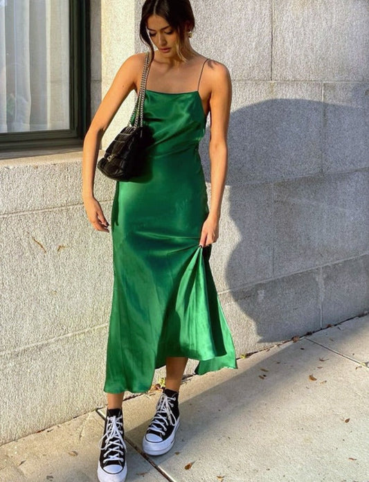 Emma Satin Dress