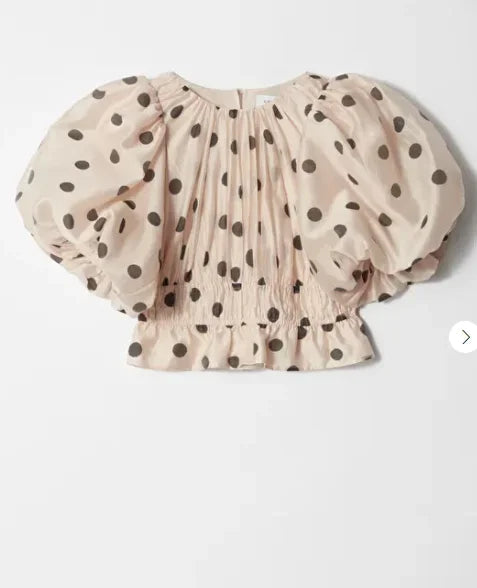 Chic Puffy Layered Ruffles Polka Dot Print Skirt Sets Women Elegant O-Neck Bubble Short Sleeve Tops Suit Lady Evening Partywear