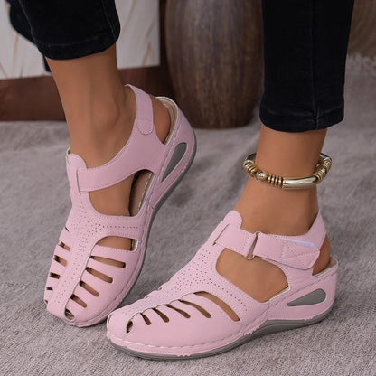 2025 New Women'S Peep-Toe Ankle Strap Sandals Summer Block Heel Fashion Shoes 11 Colors Available