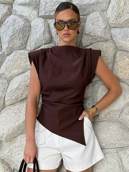 Elegant O Neck Short Sleeve Maxi Dress Women Fashion Solid Pleated Gauze Patchwork Dresses 2025 New Lady Office Commute Vestidos