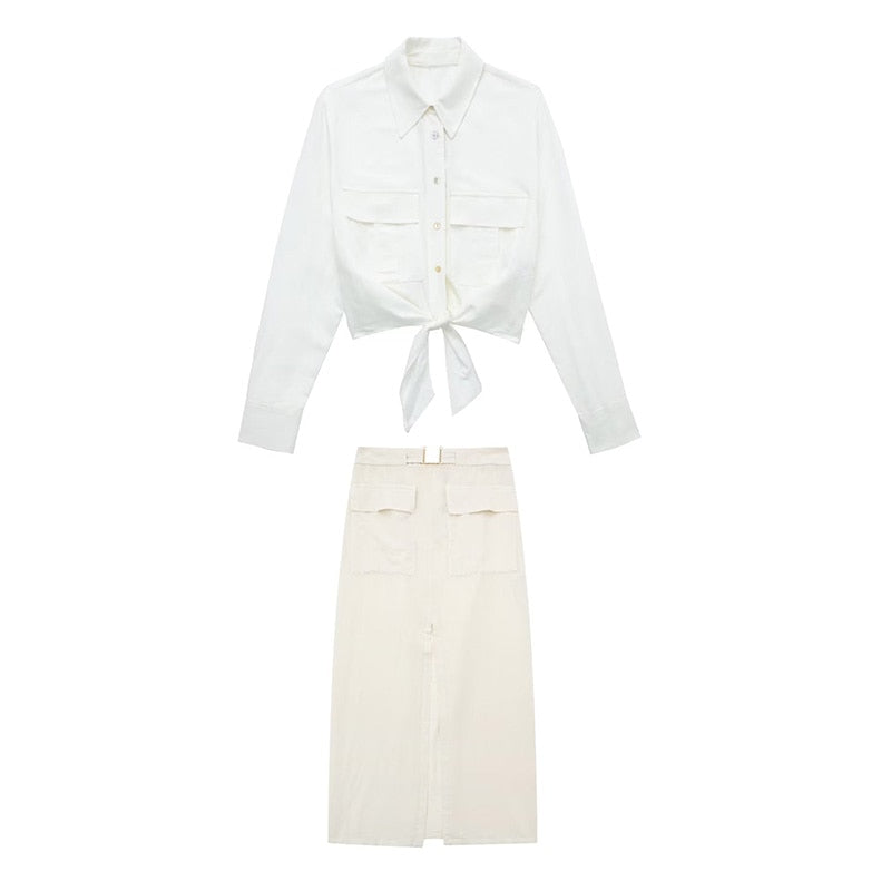 Charlotte Shirt & Skirt Set