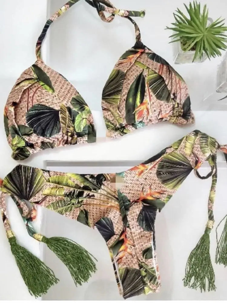 Popular Womens Beachwear Sexy Bikinis Set Hot Sport Swimwear Push-Up Padded Swimsuit  Exquisite Bather Swimwear