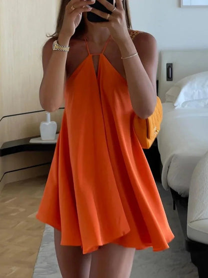 2025 Sexy Party Off Shoulder Dresses Women'S Elegant Sleeveless Hollow Out Beach Dress Backless High Street Lady Summer Vestidos