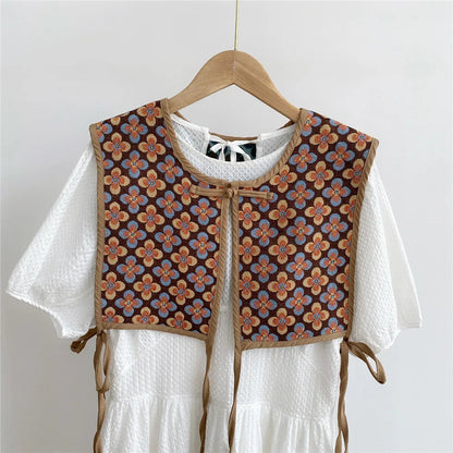 Vests Women Embroidery Lace-Up Chic Vintage All-Match Casual Korean Fashion Summer Classic Prevalent Waistcoat Harajuku Delicate