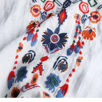 Embroidery Cotton Women Shirt Summer & Spring Blouse Tops Clothes For Women Clothing
