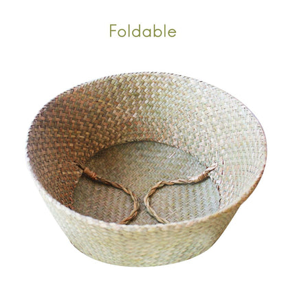 Seaweed Wicker Basket Rattan Hanging Flowerpot Flowerpot Dirty Clothes Dirty Clothes Basket Storage Basket   Wf1015