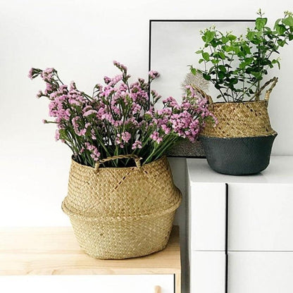 Seaweed Wicker Basket Rattan Hanging Flowerpot Flowerpot Dirty Clothes Dirty Clothes Basket Storage Basket   Wf1015