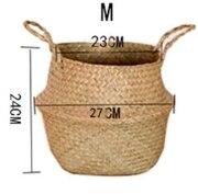 Seaweed Wicker Basket Rattan Hanging Flowerpot Flowerpot Dirty Clothes Dirty Clothes Basket Storage Basket   Wf1015