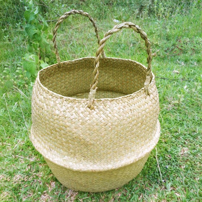 Seaweed Wicker Basket Rattan Hanging Flowerpot Flowerpot Dirty Clothes Dirty Clothes Basket Storage Basket   Wf1015
