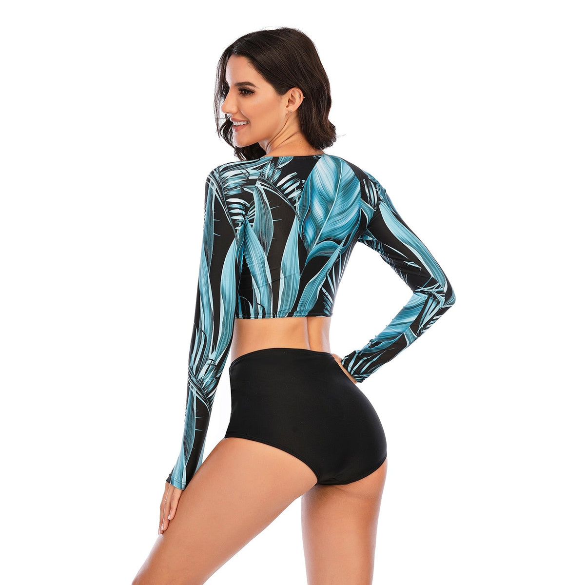 Sexy Long Sleeve Swimwear Swimsuit Women Bikini 2020 Mujer Biquini Exy Triangle Swimsuit Bottom Bikini Plisado Beach Wear May