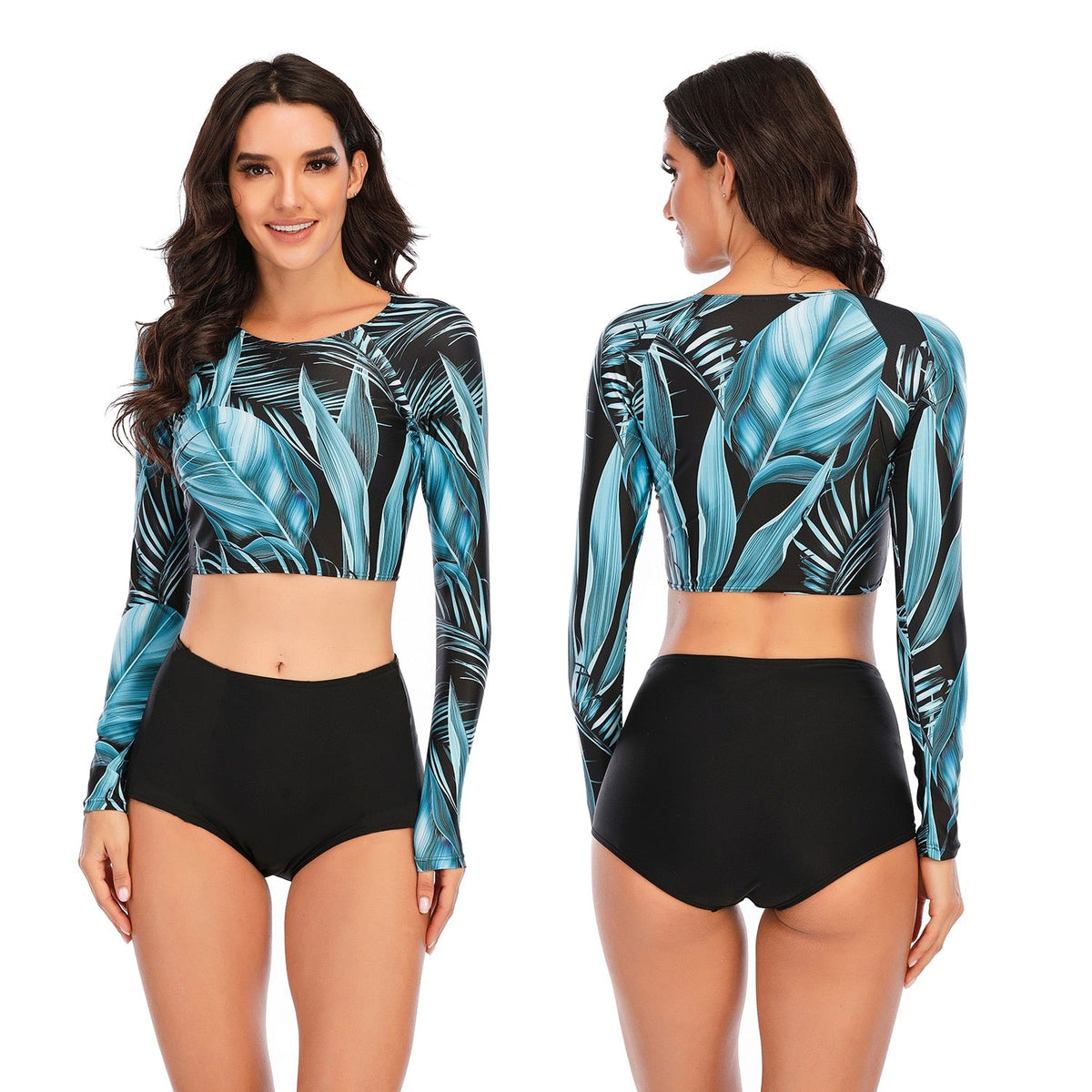 Sexy Long Sleeve Swimwear Swimsuit Women Bikini 2020 Mujer Biquini Exy Triangle Swimsuit Bottom Bikini Plisado Beach Wear May