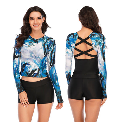 Sexy Long Sleeve Swimwear Swimsuit Women Bikini 2020 Mujer Biquini Exy Triangle Swimsuit Bottom Bikini Plisado Beach Wear May