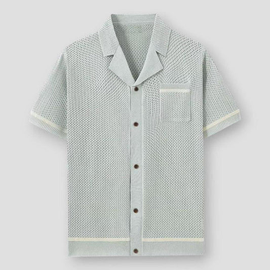Sky Madrid Greeley Hollow Knit Polo Shirt
