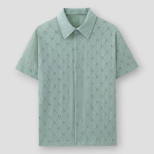 Sky Madrid Laurel Textured Hollow Polo Shirt
