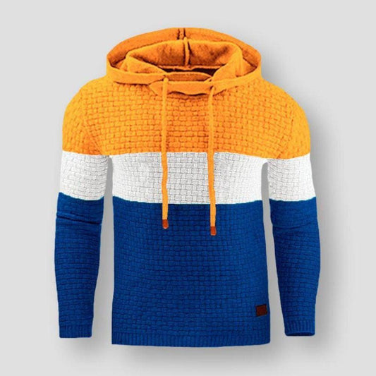 Sky Madrid Patchwork Contrast Hoodie