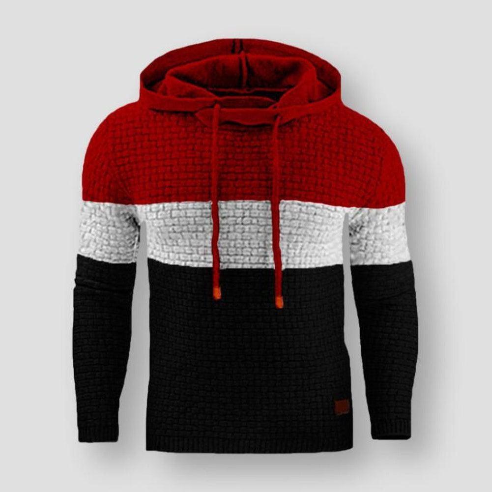 Sky Madrid Patchwork Contrast Hoodie