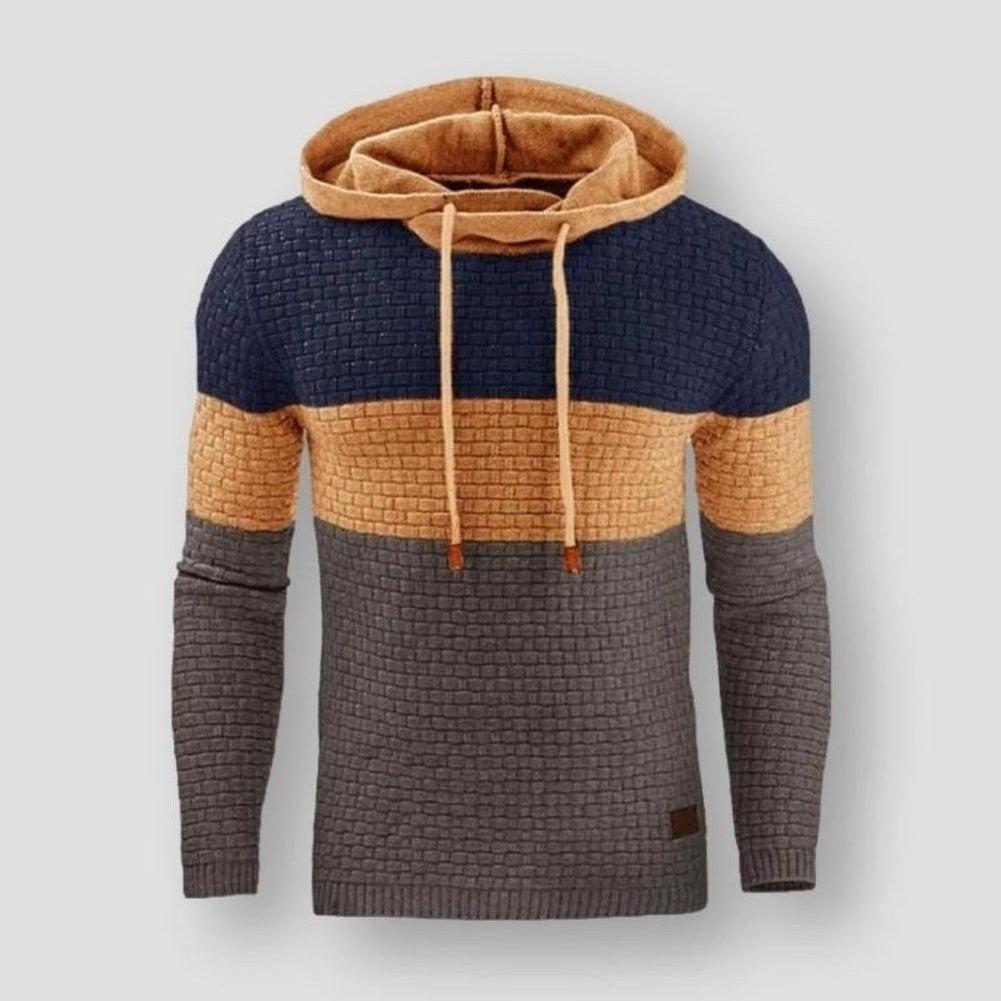 Sky Madrid Patchwork Contrast Hoodie