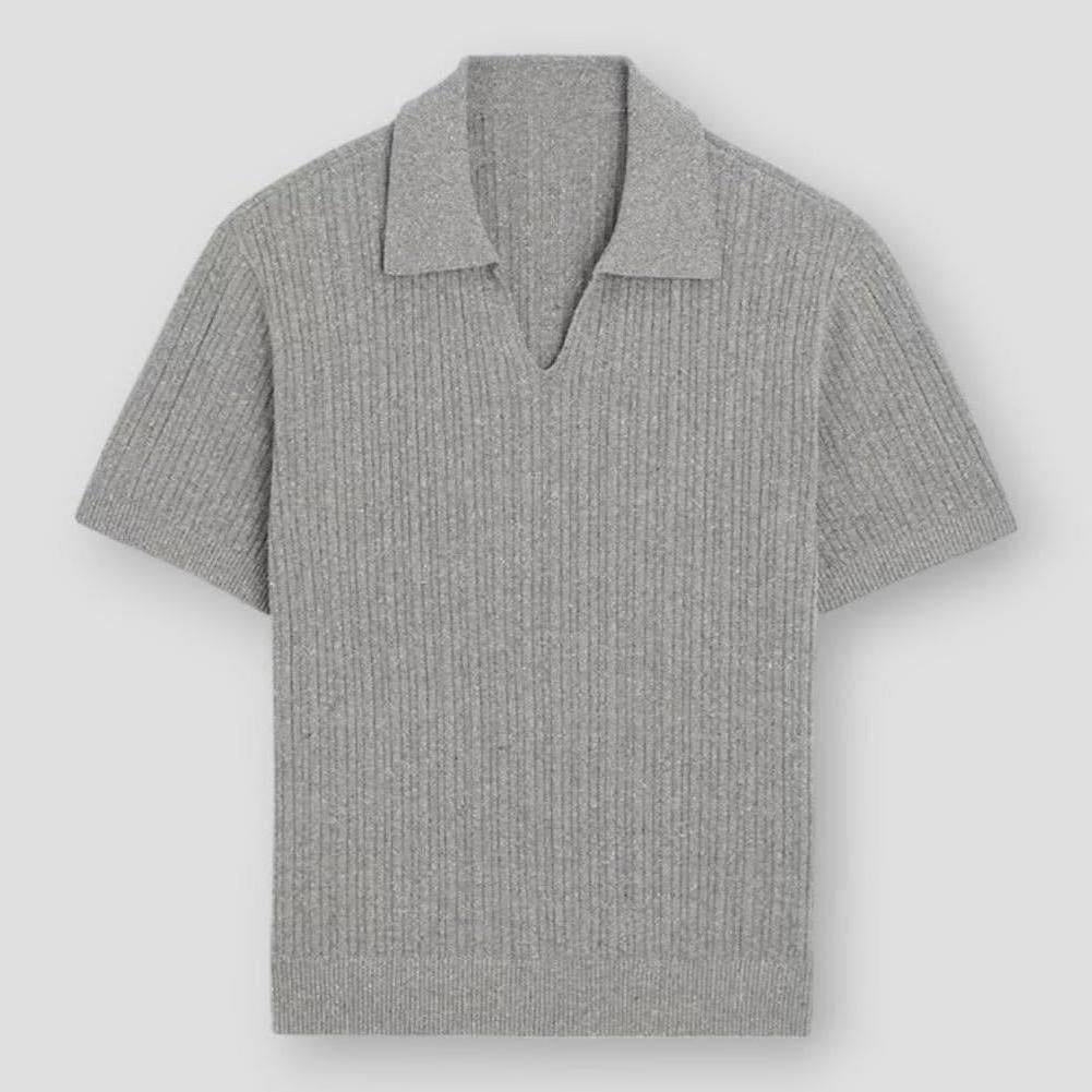 Sky Madrid Virden V-Neck Knitted Polo Shirt