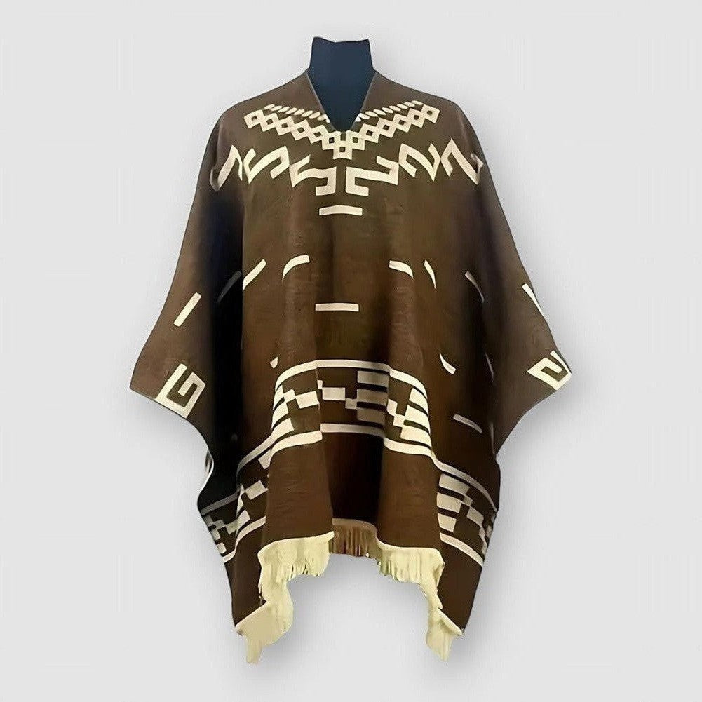 Sky Madrid Wailuku Cape Tassel Dress