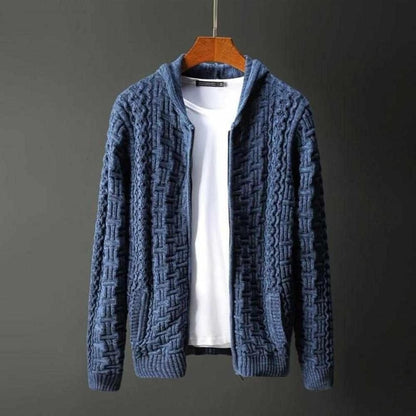 Saint Morris Knitted Zip-Up Cardigan