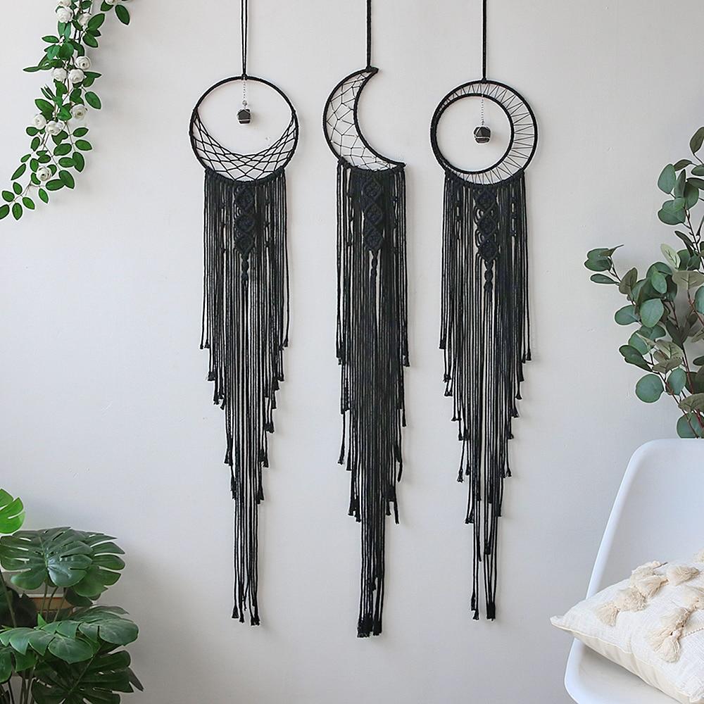 Star Moon Sun Dream Catcher Boho Home Wall Decor Girls Kids Nursery Garden Decoration Outdoor Gifts With Light