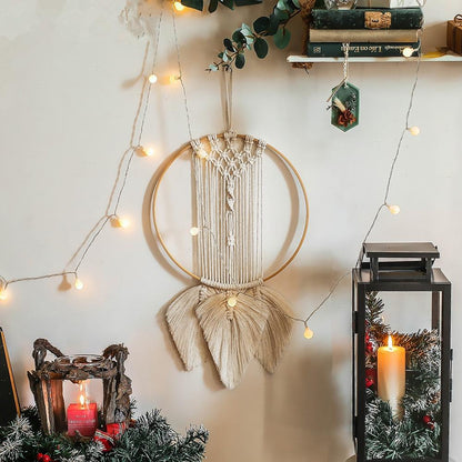 Star Moon Sun Dream Catcher Boho Home Wall Decor Girls Kids Nursery Garden Decoration Outdoor Gifts With Light