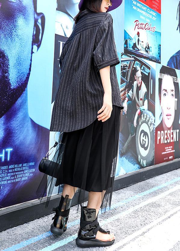 Summer 2025 new striped shirt women loose wild style shirt