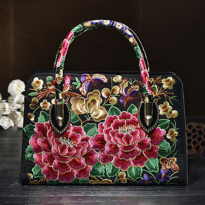 National Style Embroidered  Messenger Bag Handbag Single Shoulder Bag Canvas