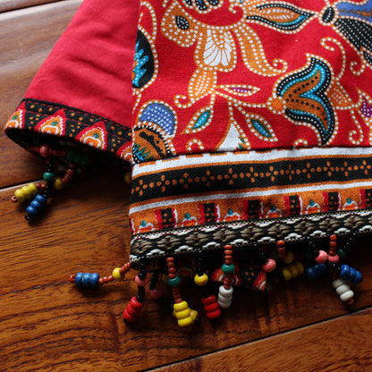Tibetan Nationality Style Shawl Women'S Spring And Summer Sunscreen Anti Uv Travel Cloak Beaded Tassel