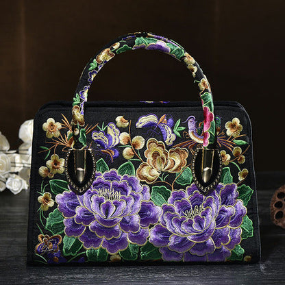 National Style Embroidered  Messenger Bag Handbag Single Shoulder Bag Canvas
