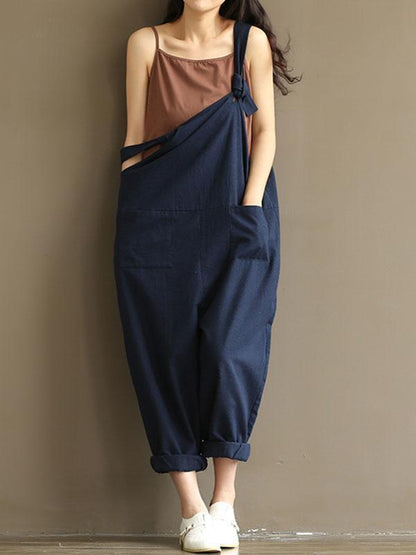 Loose Comfortable Pocket Jumpsuits