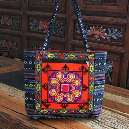 Embroidery Bag Women'S Shoulder Bag  National Style Bag Cross Stitch New Cloth Handbag