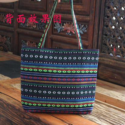 Embroidery Bag Women'S Shoulder Bag  National Style Bag Cross Stitch New Cloth Handbag