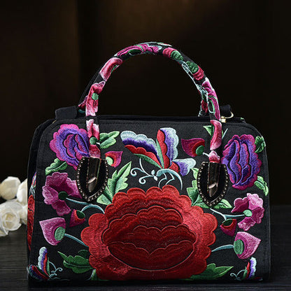 National Style Embroidered  Messenger Bag Handbag Single Shoulder Bag Canvas