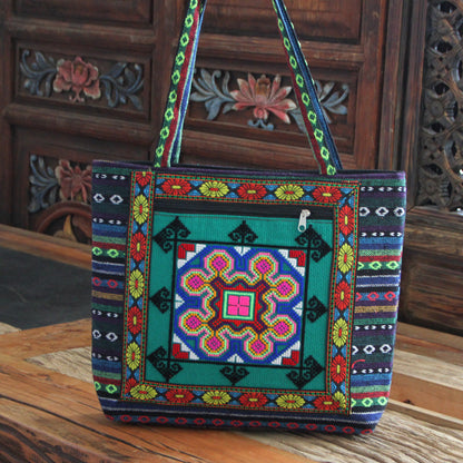Embroidery Bag Women'S Shoulder Bag  National Style Bag Cross Stitch New Cloth Handbag