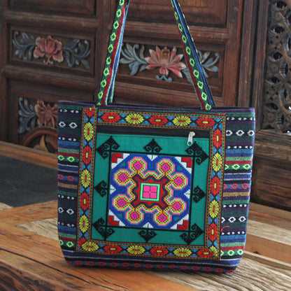 Embroidery Bag Women'S Shoulder Bag  National Style Bag Cross Stitch New Cloth Handbag