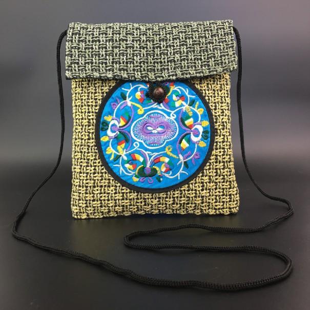 Classic National Style Embroidery Bag Embroidery Retro Rag Casual Lady One-Shoulder Bag Small Bag Oblique Bag