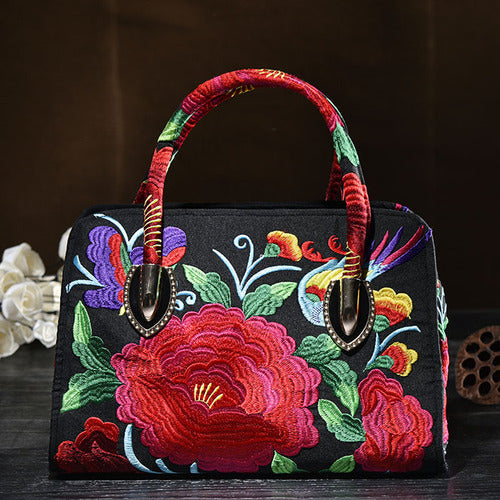 National Style Embroidered  Messenger Bag Handbag Single Shoulder Bag Canvas