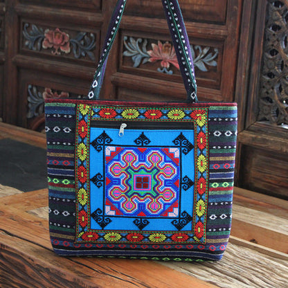 Embroidery Bag Women'S Shoulder Bag  National Style Bag Cross Stitch New Cloth Handbag