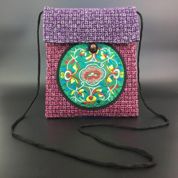 Classic National Style Embroidery Bag Embroidery Retro Rag Casual Lady One-Shoulder Bag Small Bag Oblique Bag