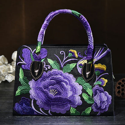 National Style Embroidered  Messenger Bag Handbag Single Shoulder Bag Canvas