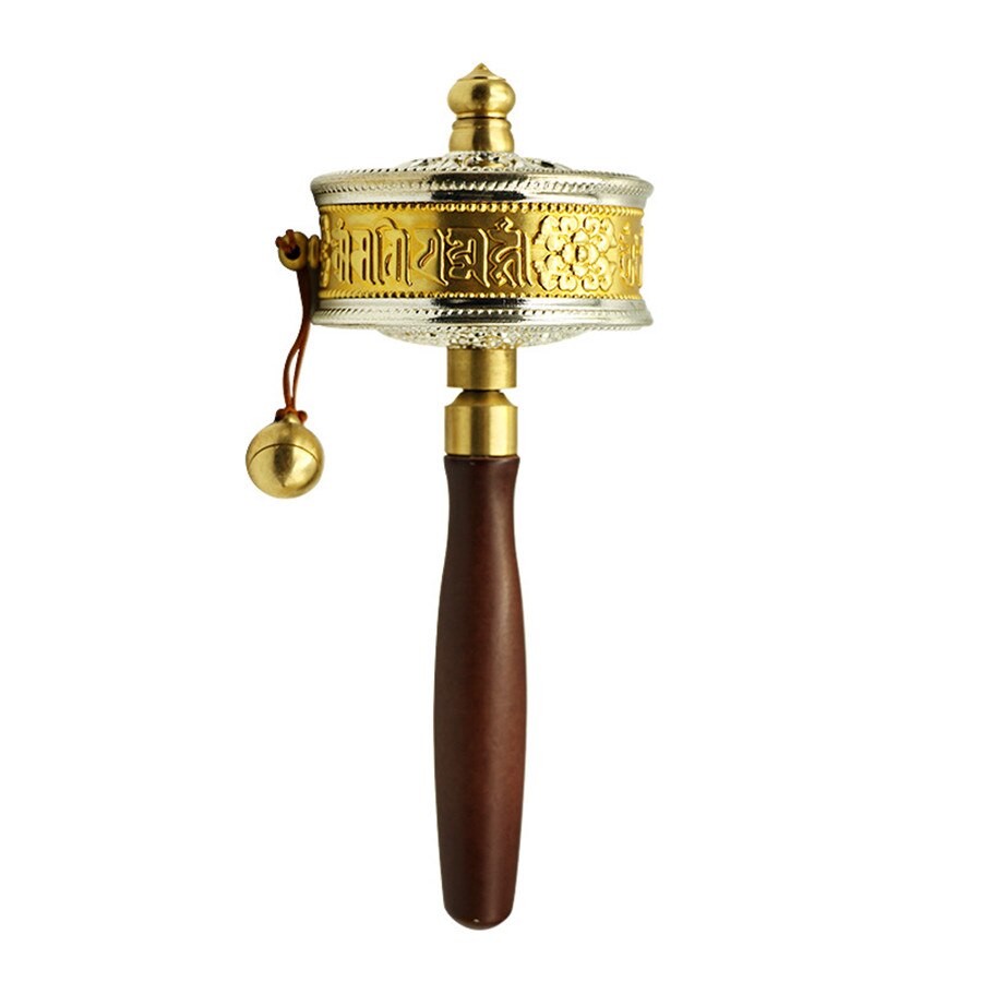 Tibetan Special Crafts Wholesale Hand-Cranked Prayer Wheel Buddhist Talisman Ornaments Pure Copper Prayer Wheel