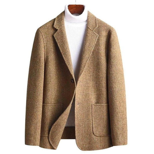 Saint Morris Plaid Wool Blazer